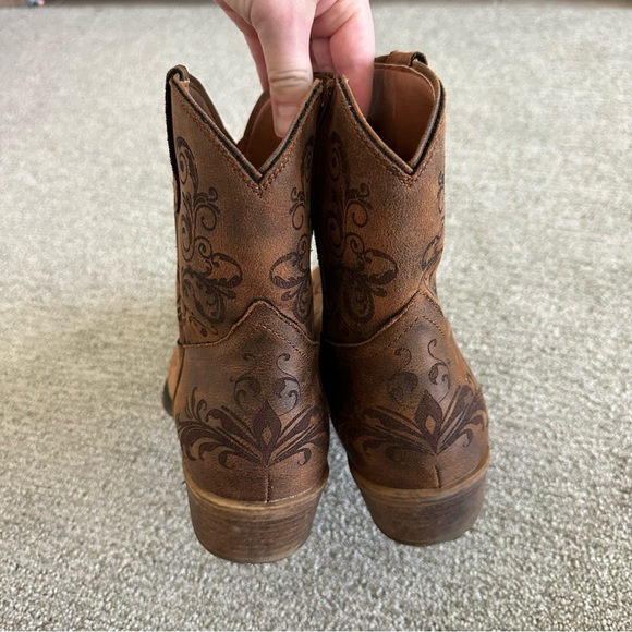 ROPER WOMEN'S SHORT STUFF FASHION BOOTIES - SNIP TOE Brown Size 10 - Picture 8 of 10